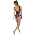 Fancy Ornate Pattern Mosaic Print Side Cut Out Swimsuit View2