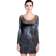 Mystic Moon Collection Long Sleeve Velvet Bodycon Dress