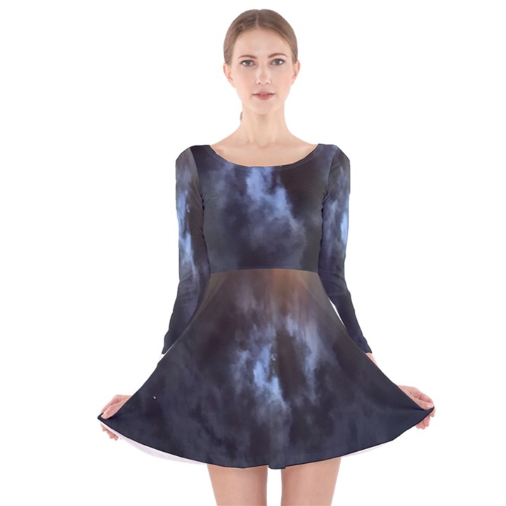 Mystic Moon Collection Long Sleeve Velvet Skater Dress