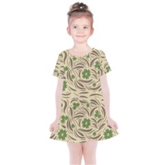 Folk Floral Pattern  Abstract Flowers Print  Seamless Pattern Kids  Simple Cotton Dress by Eskimos