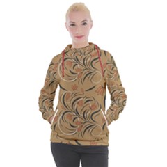 Folk Floral Pattern  Abstract Flowers Print  Seamless Pattern Women s Hooded Pullover by Eskimos