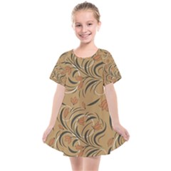 Folk Floral Pattern  Abstract Flowers Print  Seamless Pattern Kids  Smock Dress by Eskimos