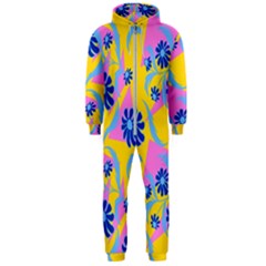 Folk Floral Pattern  Abstract Flowers Print  Seamless Pattern Hooded Jumpsuit (men)  by Eskimos