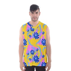 Folk Floral Pattern  Abstract Flowers Print  Seamless Pattern Men s Basketball Tank Top by Eskimos