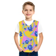 Folk Floral Pattern  Abstract Flowers Print  Seamless Pattern Kids  Basketball Tank Top by Eskimos