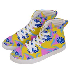 Folk Floral Pattern  Abstract Flowers Print  Seamless Pattern Men s Hi-top Skate Sneakers by Eskimos