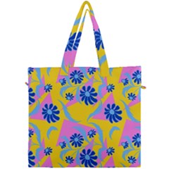 Folk Floral Pattern  Abstract Flowers Print  Seamless Pattern Canvas Travel Bag by Eskimos