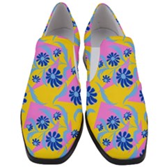 Folk Floral Pattern  Abstract Flowers Print  Seamless Pattern Women Slip On Heel Loafers by Eskimos