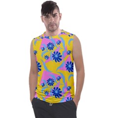 Folk Floral Pattern  Abstract Flowers Print  Seamless Pattern Men s Regular Tank Top by Eskimos