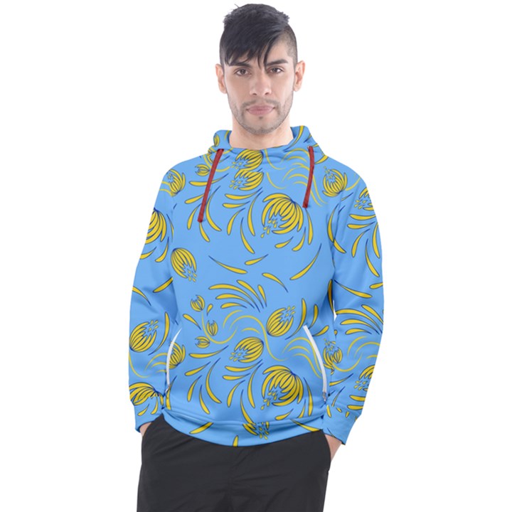 Folk floral pattern. Abstract flowers print. seamless pattern Men s Pullover Hoodie