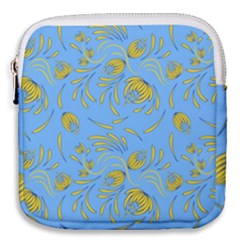 Folk Floral Pattern  Abstract Flowers Print  Seamless Pattern Mini Square Pouch by Eskimos