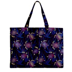 Turtles Swim In The Water Among The Plants Zipper Mini Tote Bag by SychEva