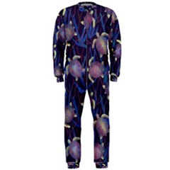 Turtles Swim In The Water Among The Plants Onepiece Jumpsuit (men)  by SychEva