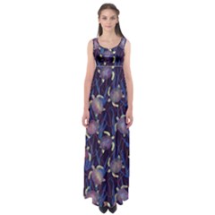 Turtles Swim In The Water Among The Plants Empire Waist Maxi Dress by SychEva