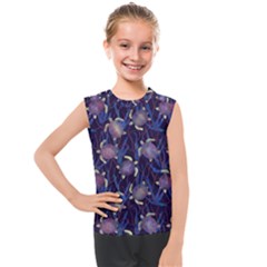 Turtles Swim In The Water Among The Plants Kids  Mesh Tank Top by SychEva