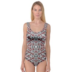 Multicolored Intricate Geometric Pattern Princess Tank Leotard 