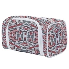 Multicolored Intricate Geometric Pattern Toiletries Pouch by dflcprintsclothing