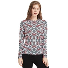 Multicolored Intricate Geometric Pattern Women s Long Sleeve Rash Guard by dflcprintsclothing