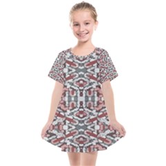 Multicolored Intricate Geometric Pattern Kids  Smock Dress by dflcprintsclothing