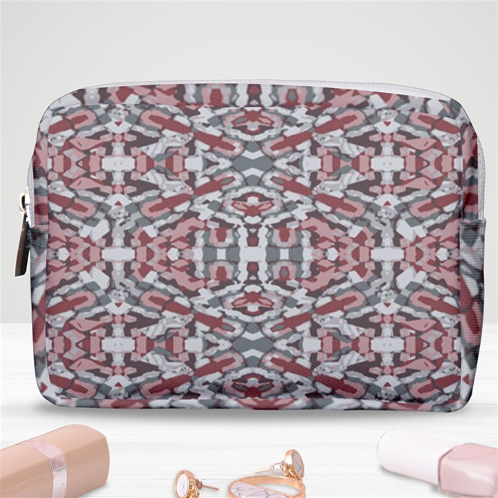 Multicolored Intricate Geometric Pattern Make Up Pouch (Medium)