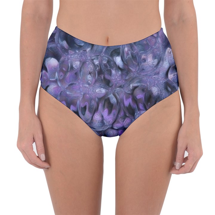 Carbonated Lilacs Reversible High-Waist Bikini Bottoms