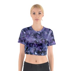 Carbonated Lilacs Cotton Crop Top by MRNStudios