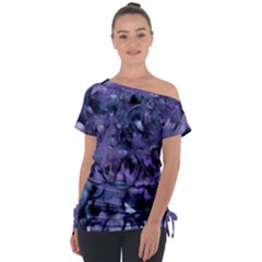 Carbonated Lilacs Off Shoulder Tie-Up Tee