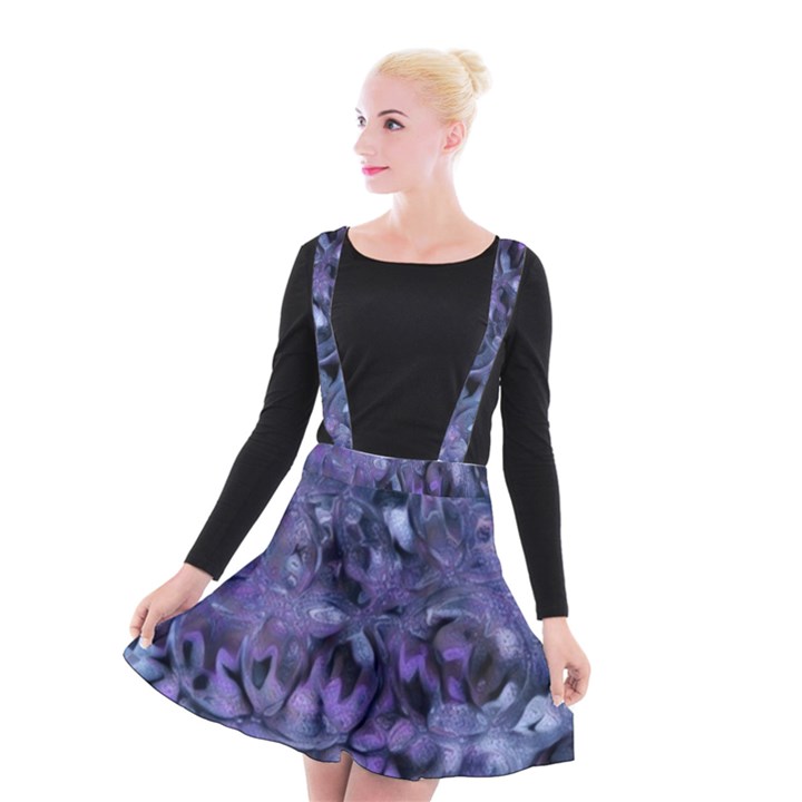 Carbonated Lilacs Suspender Skater Skirt