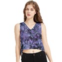 Carbonated Lilacs V-Neck Cropped Tank Top View1