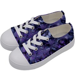 Carbonated Lilacs Kids  Low Top Canvas Sneakers by MRNStudios