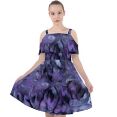 Carbonated Lilacs Cut Out Shoulders Chiffon Dress by MRNStudios