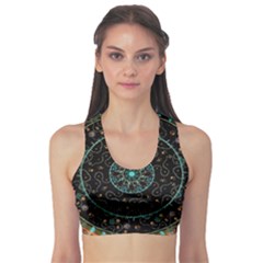 Mandala - 0008b - The Coffee Eye Sports Bra by WetdryvacsLair