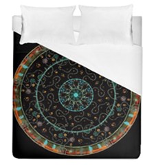 Mandala - 0008b - The Coffee Eye Duvet Cover (queen Size) by WetdryvacsLair