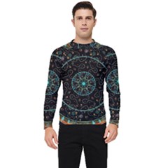 Mandala - 0008b - The Coffee Eye Men s Long Sleeve Rash Guard by WetdryvacsLair