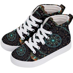 Mandala - 0008b - The Coffee Eye Kids  Hi-top Skate Sneakers by WetdryvacsLair