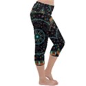 Mandala - 0008b - The Coffee Eye Lightweight Velour Capri Yoga Leggings View3