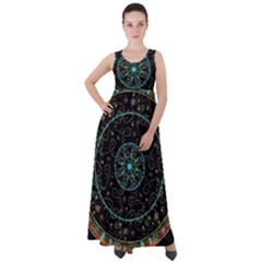 Mandala - 0008b - The Coffee Eye Empire Waist Velour Maxi Dress by WetdryvacsLair