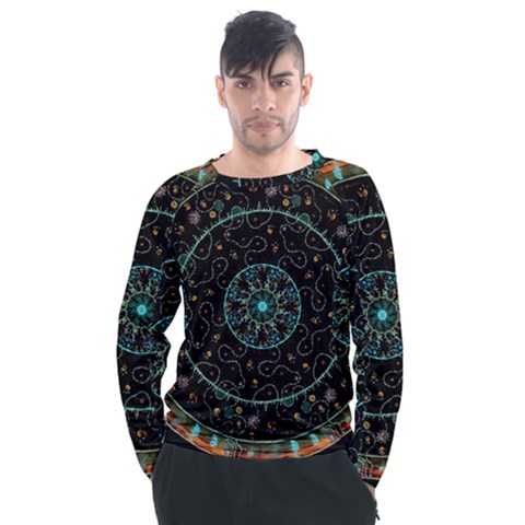 Mandala - 0008b - The Coffee Eye Men s Long Sleeve Raglan Tee by WetdryvacsLair