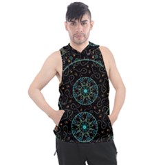 Mandala - 0008b - The Coffee Eye Men s Sleeveless Hoodie by WetdryvacsLair