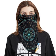 Mandala - 0008b - The Coffee Eye Face Covering Bandana (triangle) by WetdryvacsLair