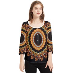 Mandala - 0009 - A Fast 24 Chiffon Quarter Sleeve Blouse by WetdryvacsLair