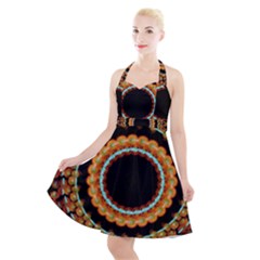 Mandala - 0009 - A Fast 24 Halter Party Swing Dress  by WetdryvacsLair