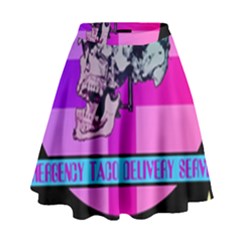 Emergency Taco Delivery Service High Waist Skirt by WetdryvacsLair