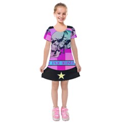 Emergency Taco Delivery Service Kids  Short Sleeve Velvet Dress