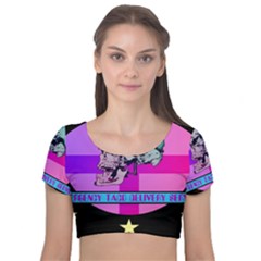 Emergency Taco Delivery Service Velvet Short Sleeve Crop Top  by WetdryvacsLair