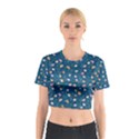 Unusual Flowers Cotton Crop Top View1