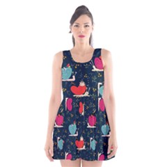 Romantic Snails Scoop Neck Skater Dress by SychEva