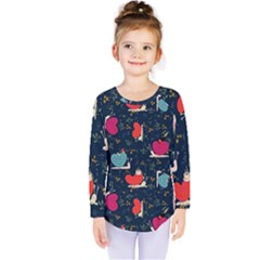 Romantic Snails Kids  Long Sleeve Tee