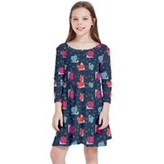 D52f0637-744d-4ef4-ba98-88c2841689d2 Kids  Quarter Sleeve Skater Dress by SychEva