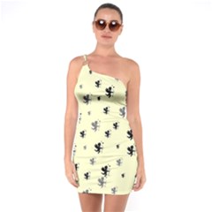 Pattern Cupido One Soulder Bodycon Dress by JustToWear